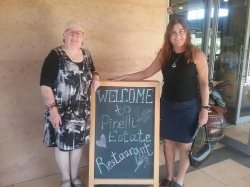 Anne and Rosanne , my cousin at Pinelli Estate Restaurant - Swan Valley Winery