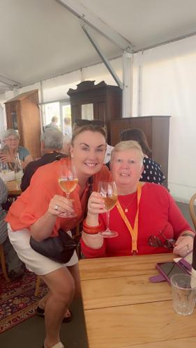 Anne and Helena Kelly (Ms. Holt) at Lowes Winery Mudgee. Ms Holt and Anne were social science teachers at St George Girls High, Kogarah, Sydney